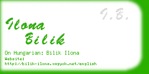 ilona bilik business card